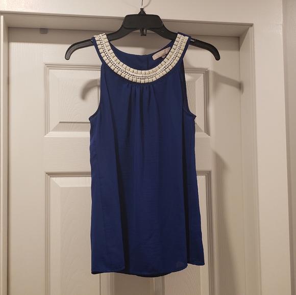 Banana Republic Top with Beaded Neckline - Picture 1 of 1